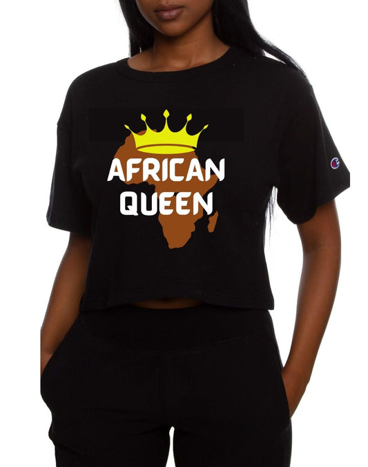 African Queen -Champion Crop Top